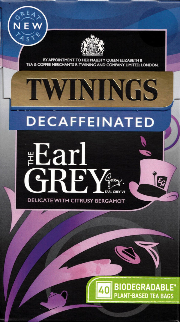 Twinings Earl Grey Decaffeinated 40 Teebeutel (100g)