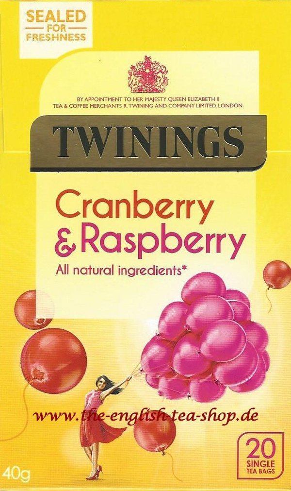 Twinings Cranberry & Raspberry 20 Tea Bags (40g)