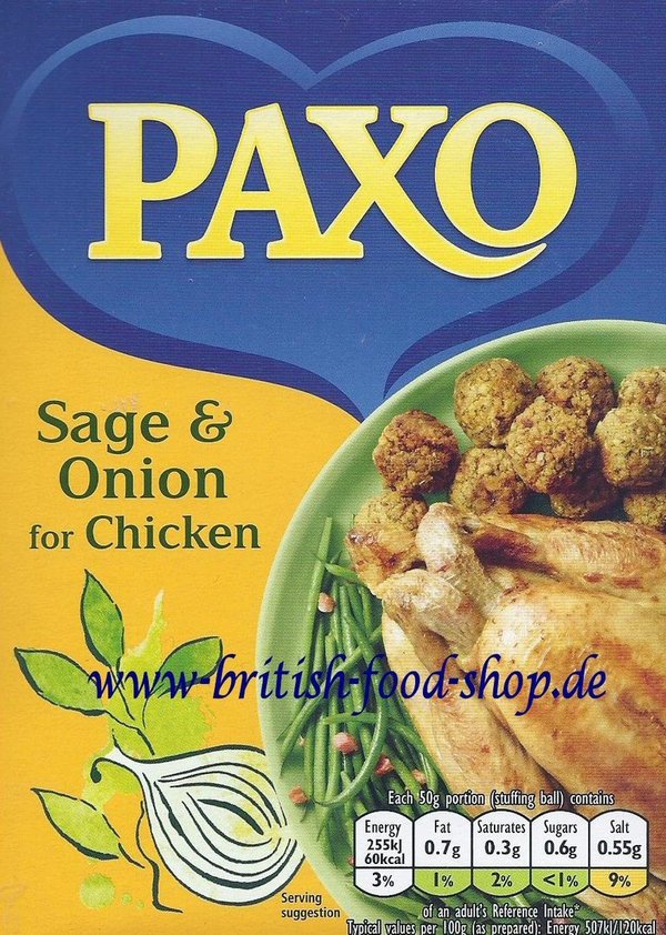 Paxo Sage and Onion Stuffing 170g