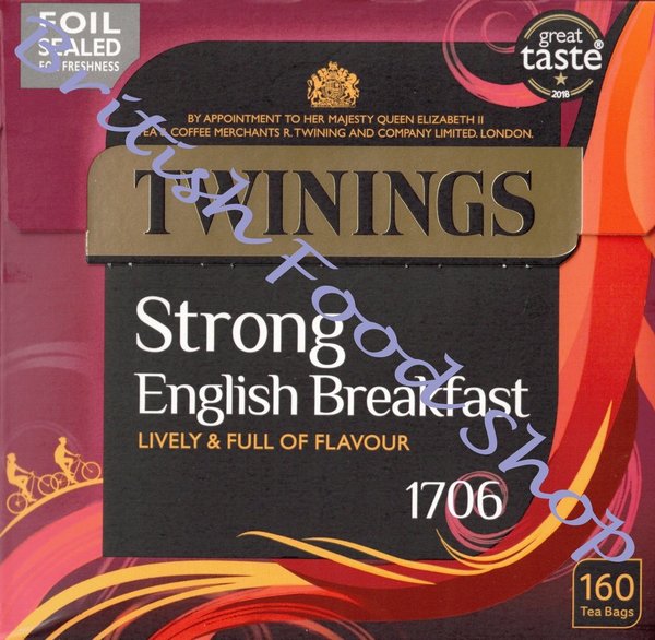 Twinings 1706 English Strong Breakfast 160 Tea Bags (500g)