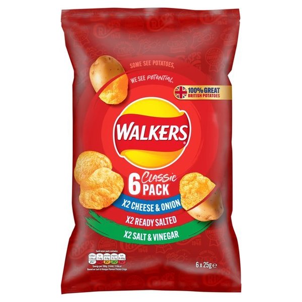 Walkers Classic 6 Pack 6x25g
