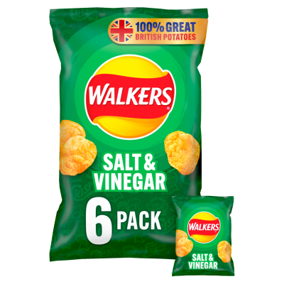 Walkers Salt & Vinegar 6 Pack (6x25g)
